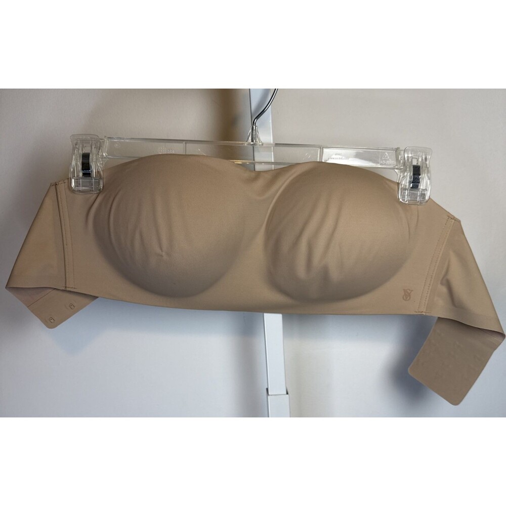 Victoria's Secret Body by Victoria Womens Lined Strapless Bra Size 34DD Nude